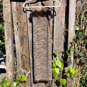 90s/Y2K Brown Zebra Animal Print Slip Dress in M by XI